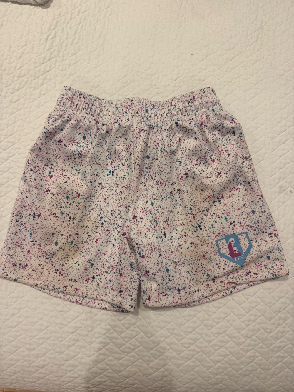 Baseball Lifestyle 101 BL101 Splatter Shorts USA Youth Medium (YM)
